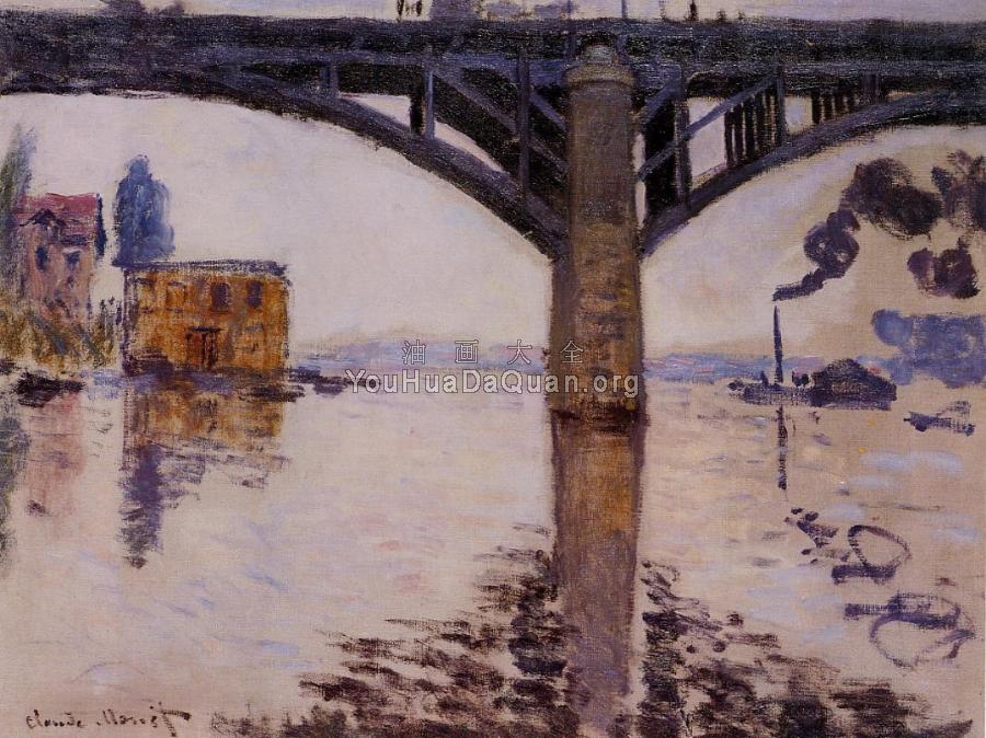 The Road Bridge at Argenteuil - 克劳德·莫奈
